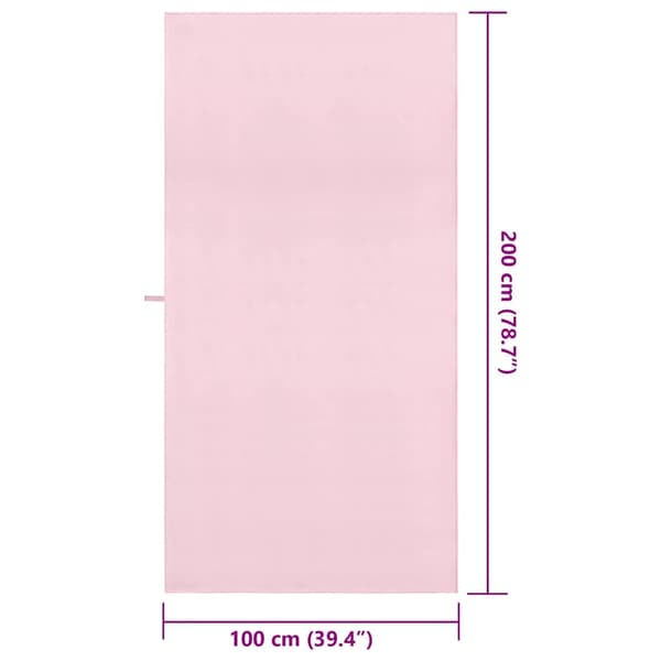 Sporthanddukar 2 st Rosa 200 x 100 cm