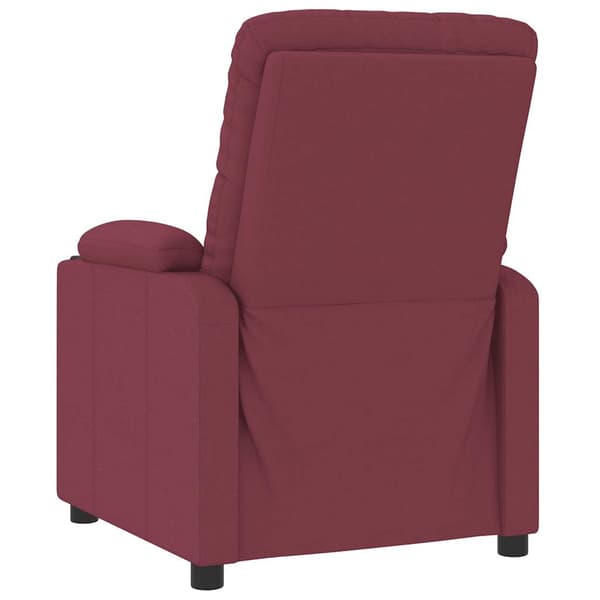 Massagefåtölj vinröd tyg