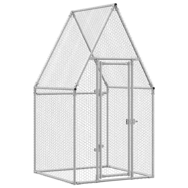 Hönsbur silver 100x100x190 cm galvaniserat stål