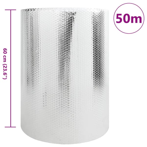 Värmereflektor för element Silver 50 x 0,6 m polyeten