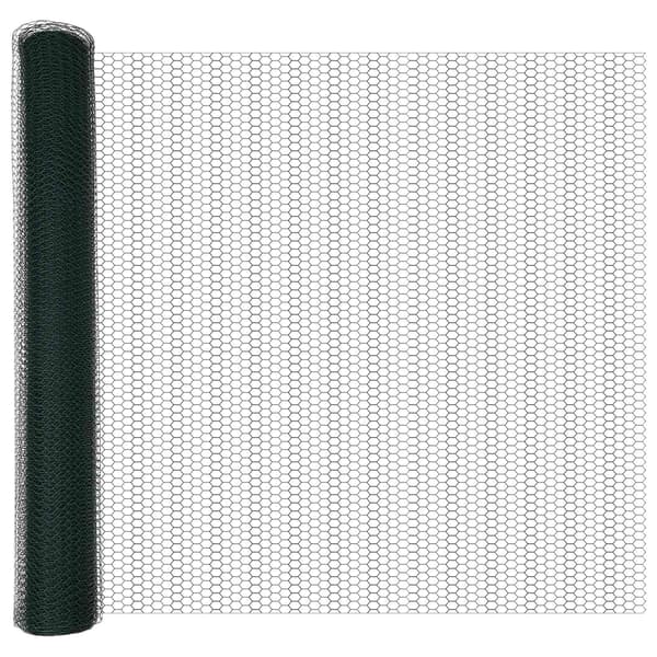 Hexagonstängsel Grön 1 x 10 m PVC