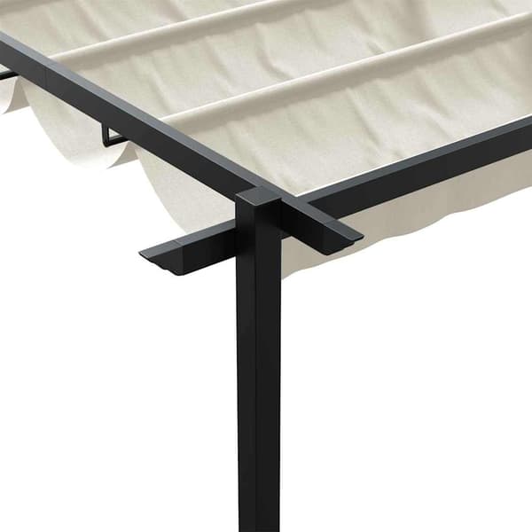 Paviljong 300 x 300 x 200 cm Gräddvit Polyester