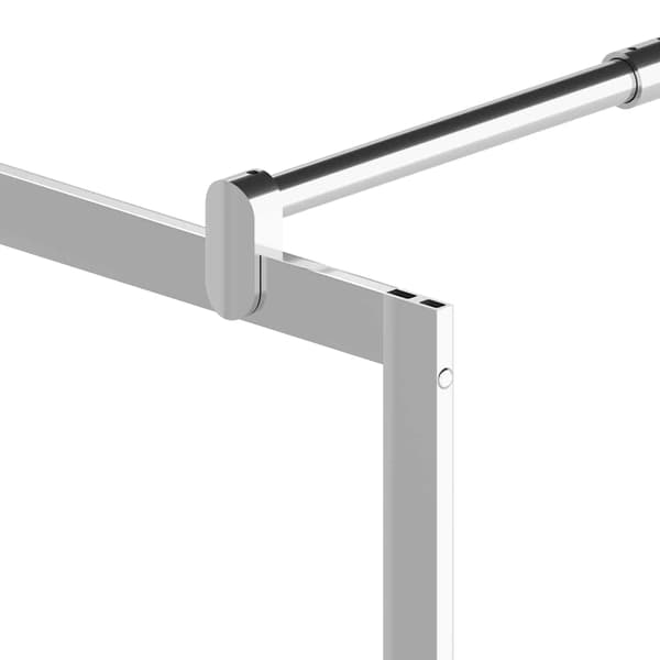 Duschvägg med helfrostat ESG-glas 115x195 cm