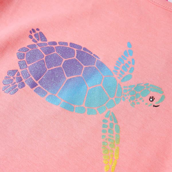 T-shirt för barn stark rosa 128