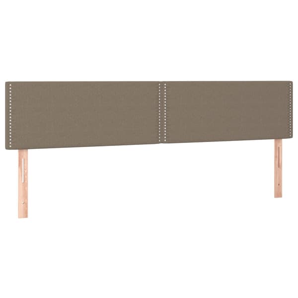 Ramsäng med madrass taupe 180x200 cm tyg