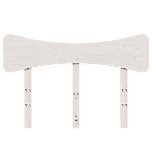 Huvudgavel vit 135 cm massiv furu