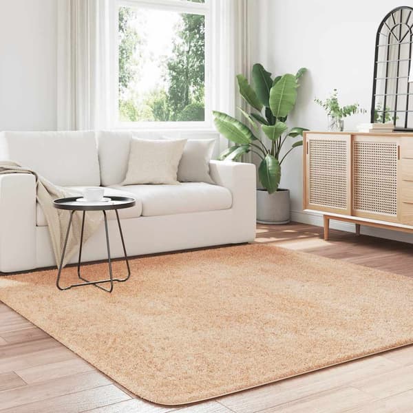 Ryamatta med lång lugg NAVARRA beige 200x200 cm polyester
