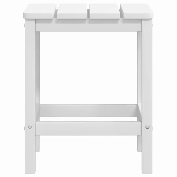 Däckstol för trädgården med bord HDPE vit