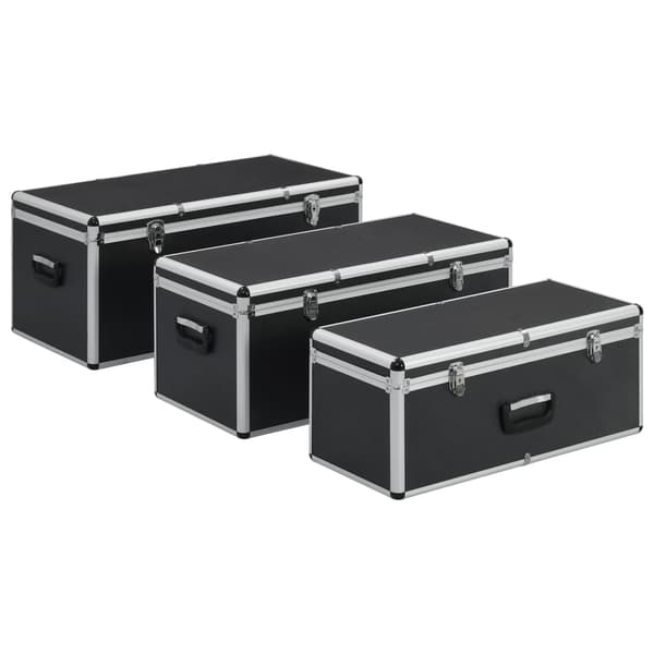 Förvaringsväskor 3 st svart aluminium