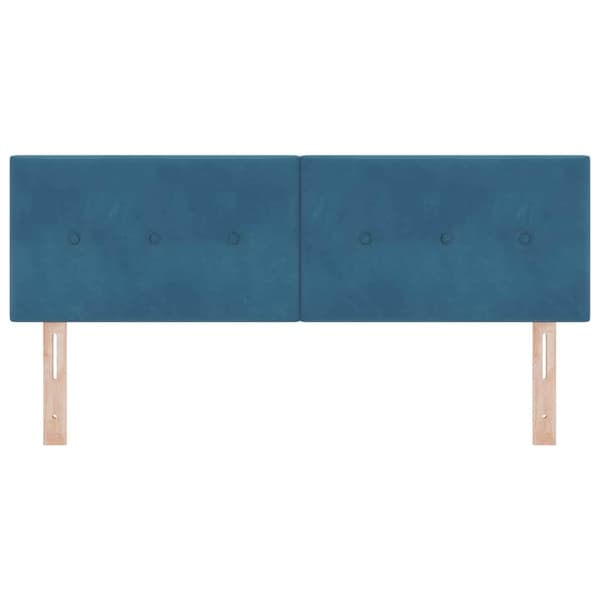 Huvudgavel Mörkblå 144 cm Sammet