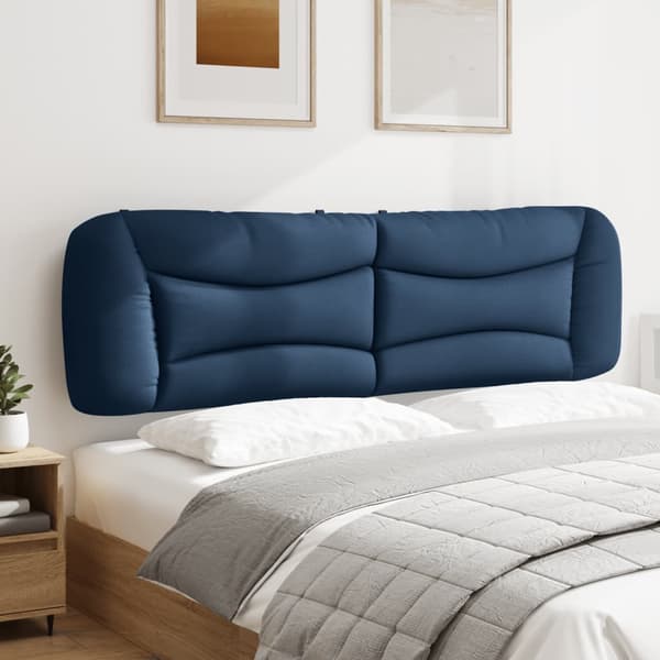 Headboard Cushion "Hvar" Blue 180 cm Fabric