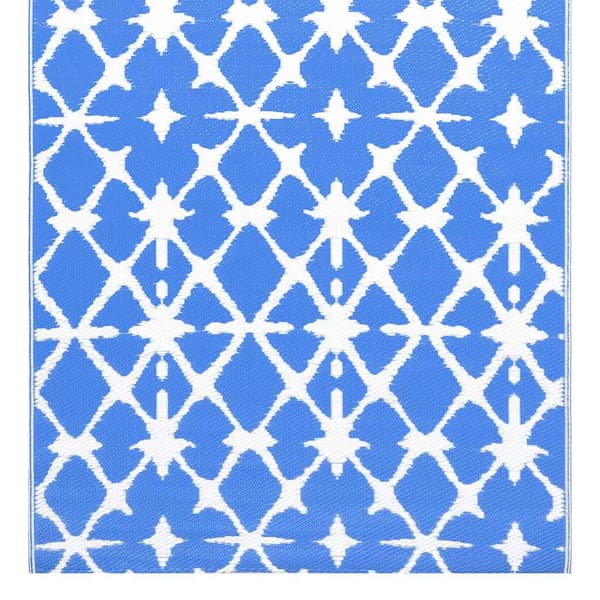 Utomhusmatta ARAKIL blå och vit 80x150 cm PP