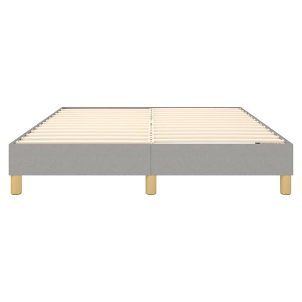 Boxspring-sängram ljusgrå 140x190 cm tyg