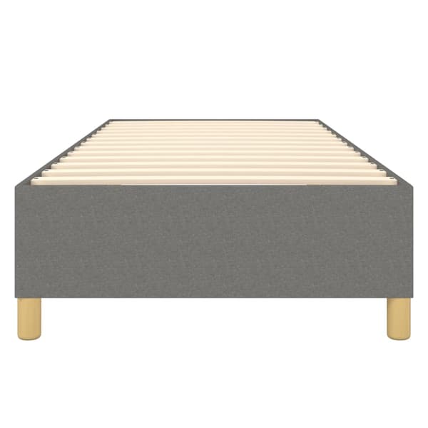 Boxspring-sängram mörkgrå 100x200 cm tyg