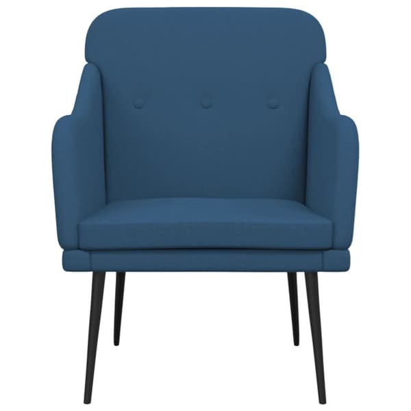 Fåtölj blå 63x76x80 cm tyg