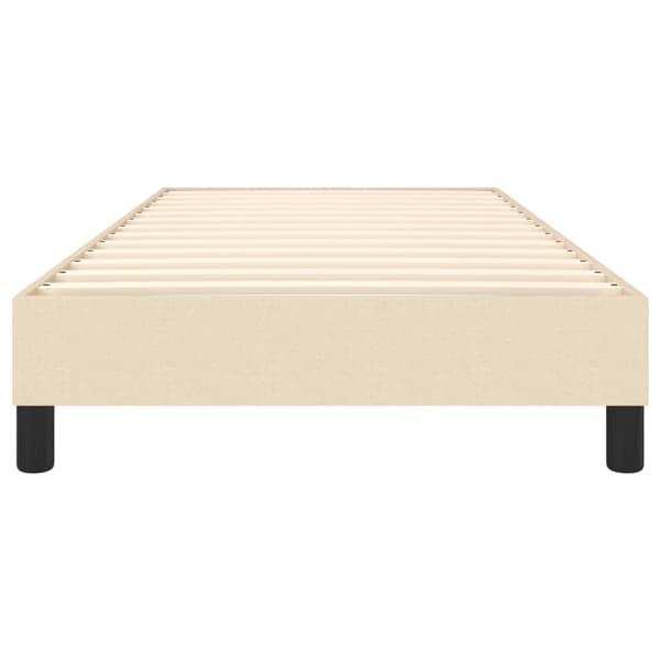 Boxspring-sängram gräddvit 90x190 cm tyg