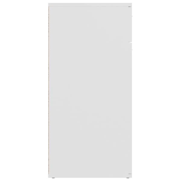 Skåp vit 80x36x75 cm konstruerat trä