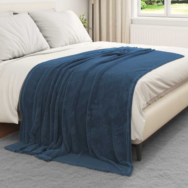 Kastfilt Mörkblå 150 x 200 cm Fleece