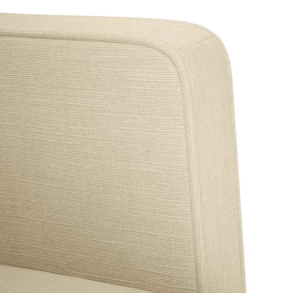Soffstol med armstöd gräddvit 53 cm tyg