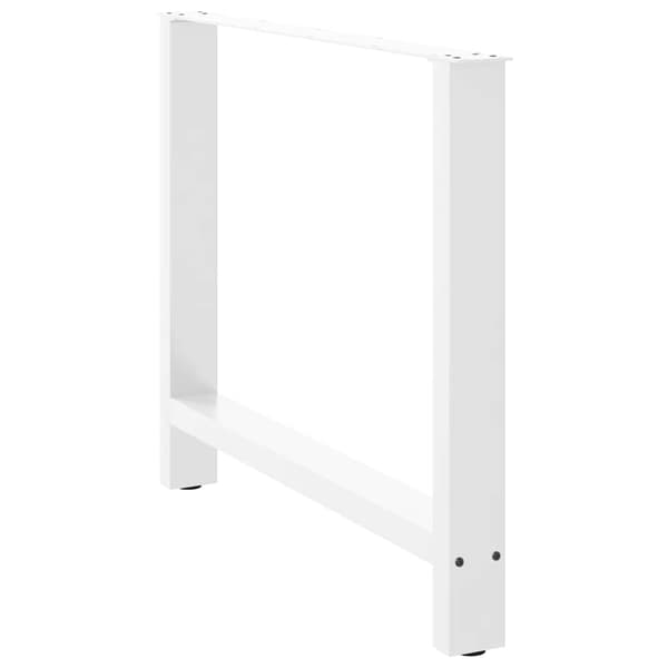 Matbordsben vita 2 st 90x(72-73) cm stål