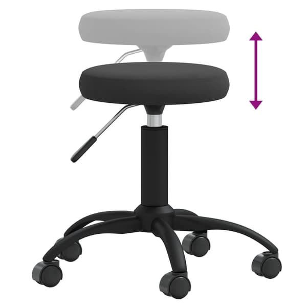 Massagepall sammet svart