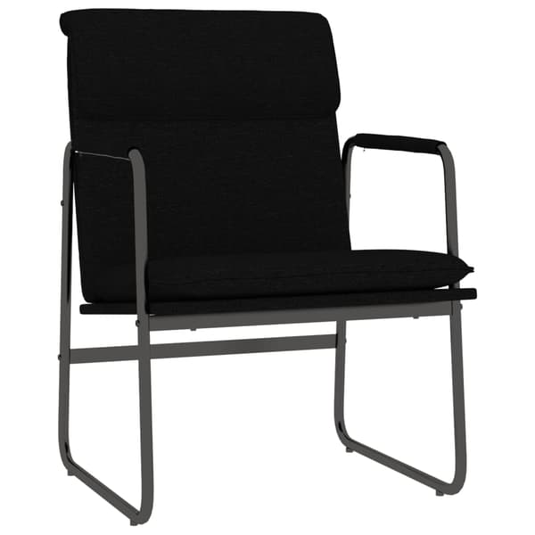 Loungestol svart 55x64x80 cm tyg