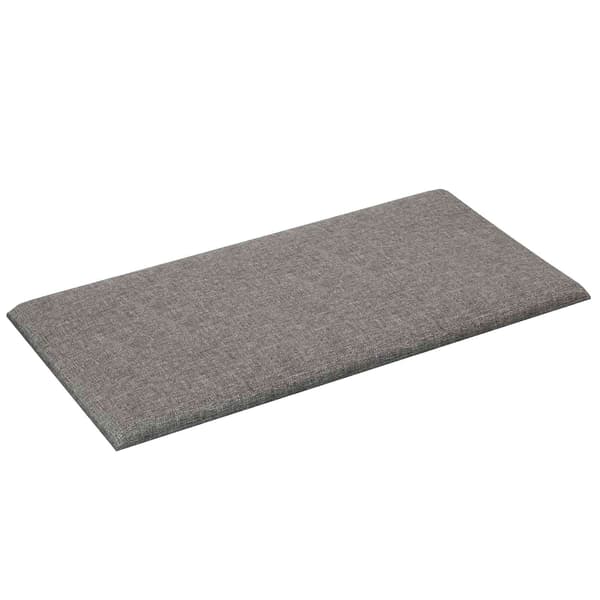 Väggsänggavel 12 pcs Ljusgrå 30 x 15 cm tyg