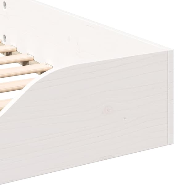 Sängram Vit 100 x 220 cm Massiv furu