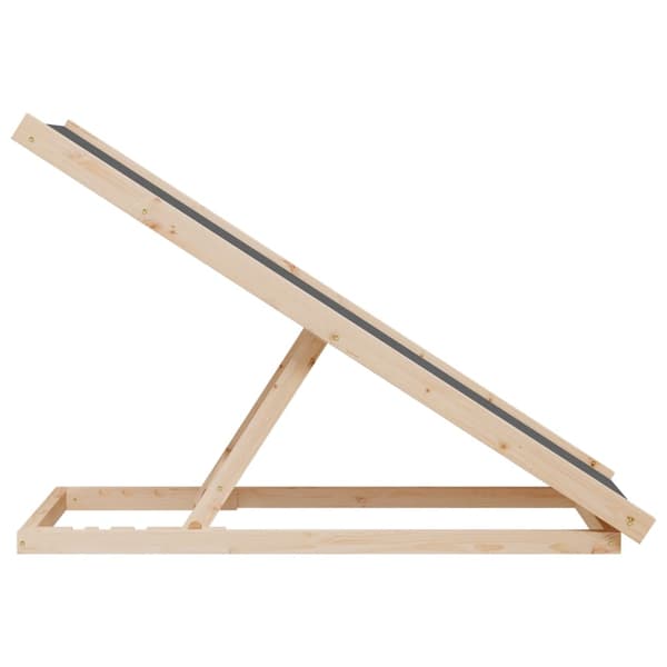 Hundramp grå 100x40 cm massiv gran