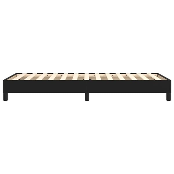 Boxspring-sängram svart 90x190 cm konstläder