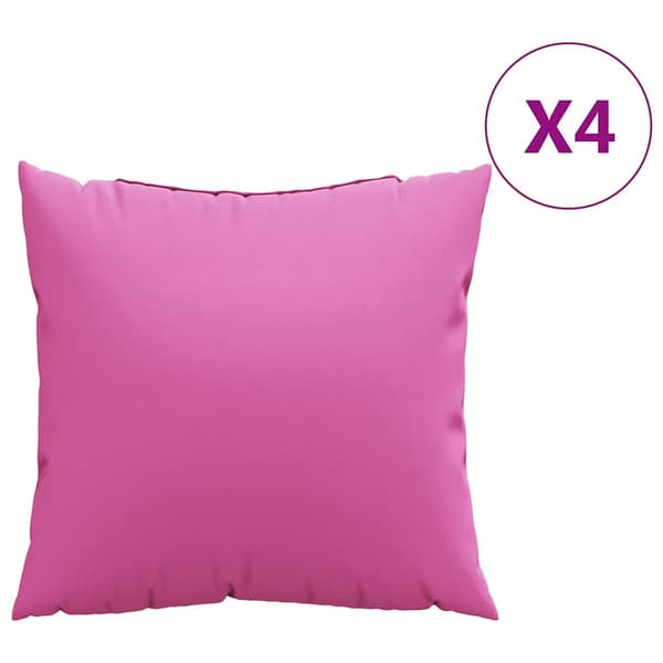 Spridda Kuddar Enfärgad 4 pcs Rosa 60 x 60 cm Polyester Tyg
