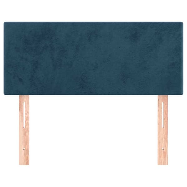 Sänggavel blå 100 x 5 x 78/88 cm sammet