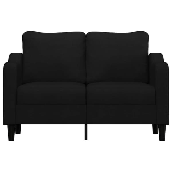 2-sitssoffa ljusgrå Svart 120 cm tyg