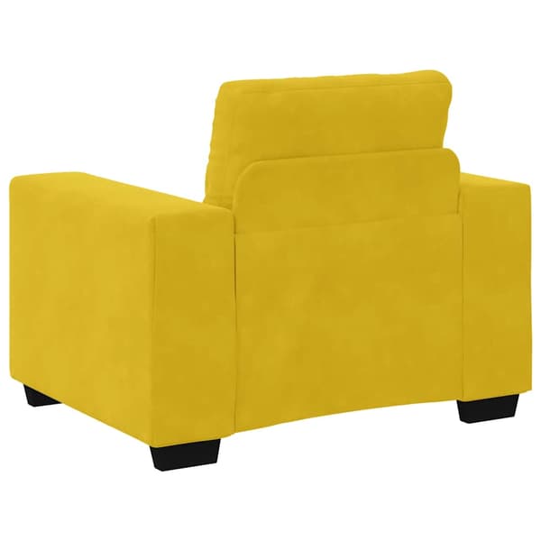 Soffstol gul 100x78x80 cm sammet