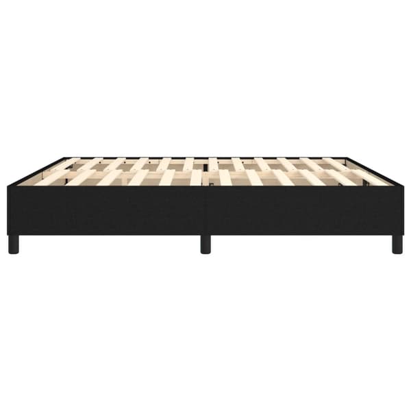 Boxspring-sängram svart 200x200 cm tyg