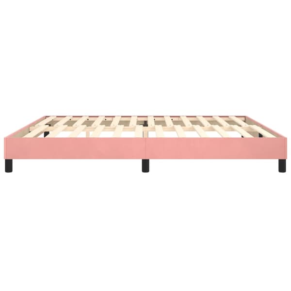 Boxspring-sängram rosa 200x200 cm sammet