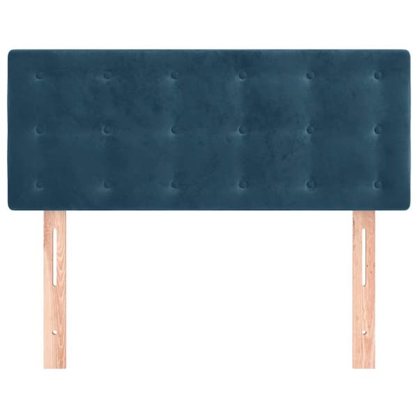 Sänggavel blå 100 x 5 x 78/88 cm sammet