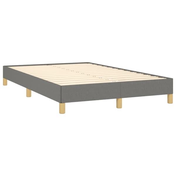 Ramsäng med madrass mörkgrå 120x190 cm tyg