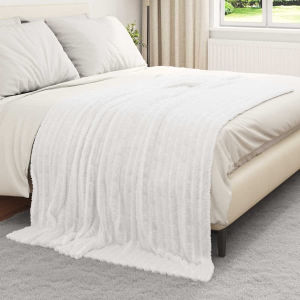 Filtar 6 pcs Vit 200 x 150 cm Fleece