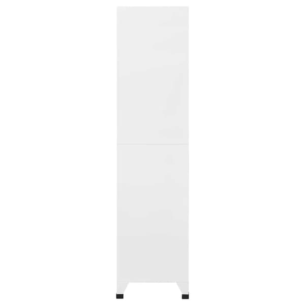 Förvaringsskåp ljusgrå 90x40x180 cm stål