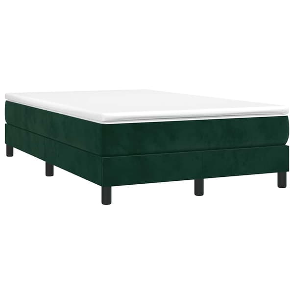 Boxspring-sängram mörkgrön 120x200 cm sammet