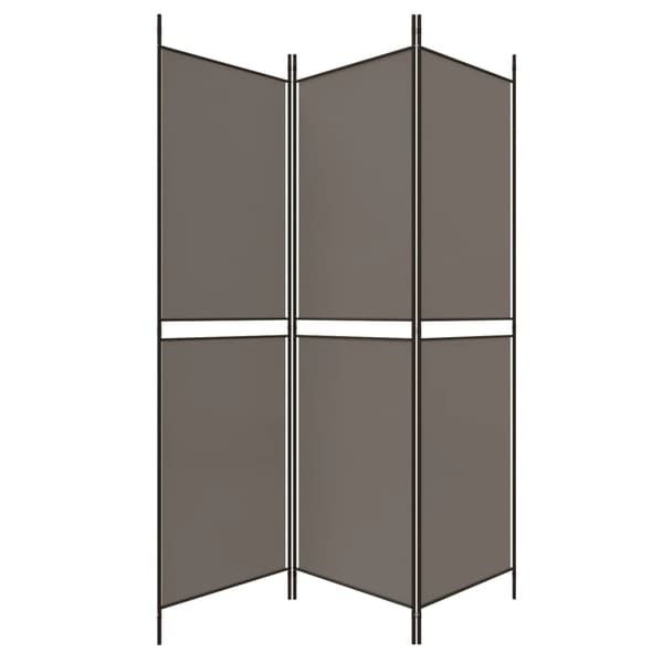 Rumsavdelare 3 paneler antracit 150x180 cm tyg