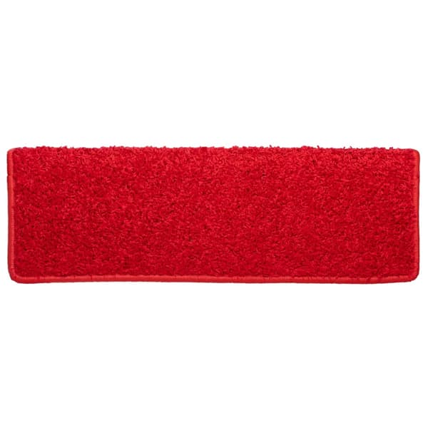 Trappmattor 10 st 65x21x4 cm röda rektangulära kanter