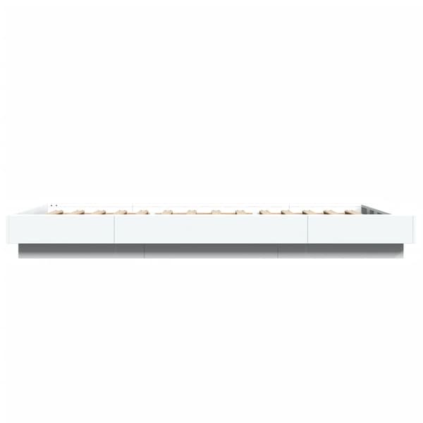 Sängram vit 90x200 cm konstruerat trä