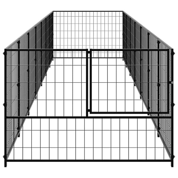 Hundgård svart 7 m² stål