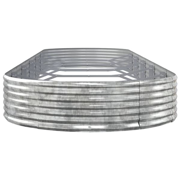 Odlingslåda galvaniserat stål 523x140x36 cm silver