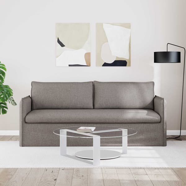 Soffa Taupe 196 x 82 x 85 cm tyg