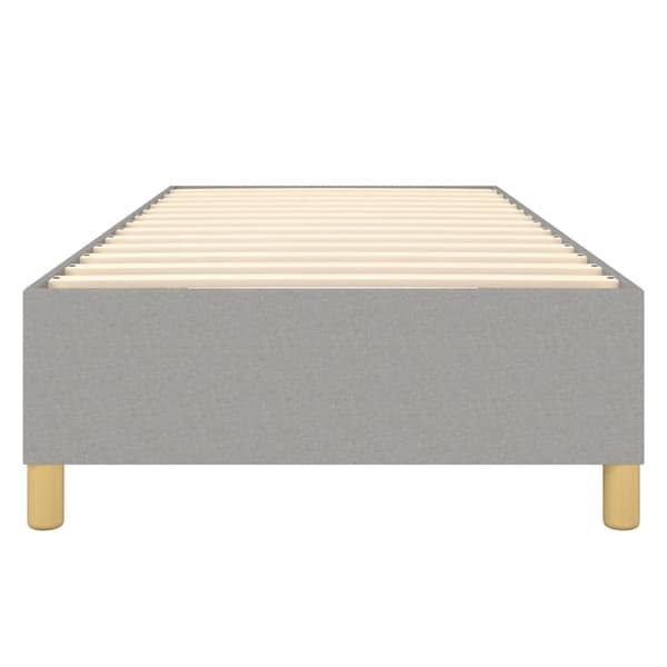 Boxspring-sängram ljusgrå 90x190 cm tyg