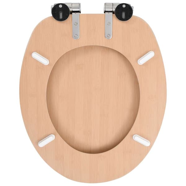 Toalettsitsar med mjuk stängning 2 st MDF bambu
