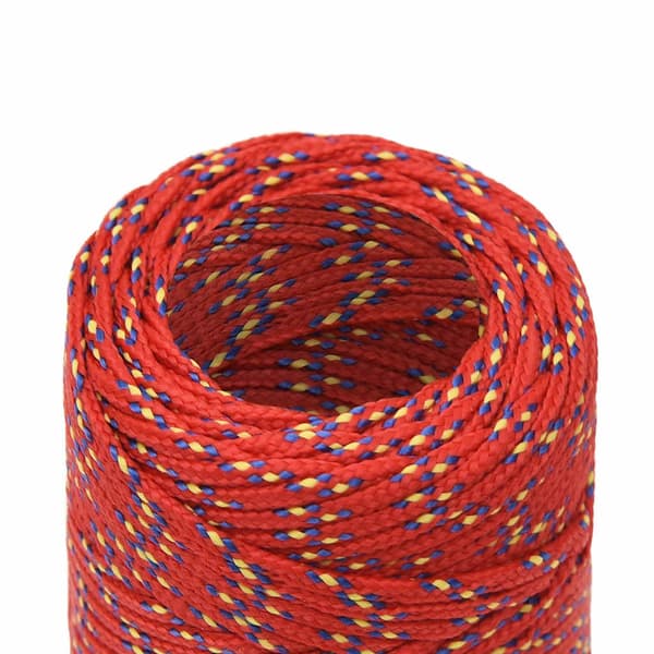 Båtlina röd 2 mm 50 m polypropen